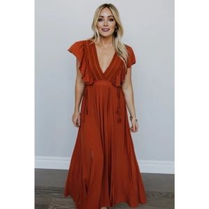 JENNIFER RUST DEEP V MAXI DRESS